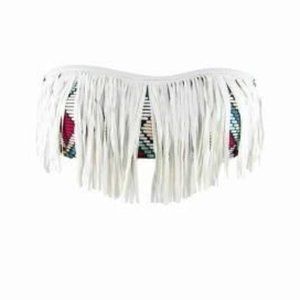 L*Space tassel bandeau swim top small